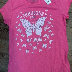 The Children's Place Pink Tee with Butterfly Design
